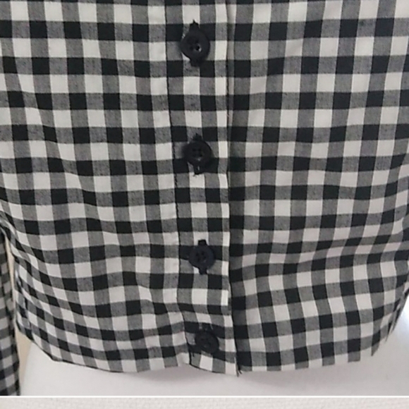 NWT BCBGeneration Black & White Gingham Crop top Size Small - Picture 6 of 7